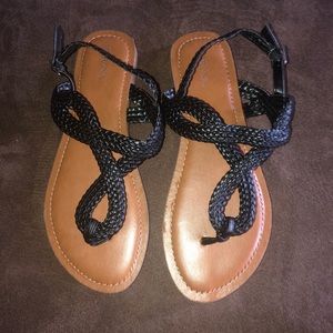 Merona Black Thong Sandals